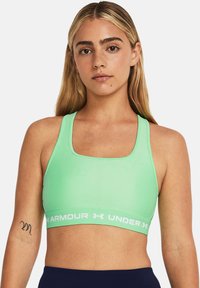 Under Armour CROSSBACK MID  - Športni modrček s srednjo podporo - matrix  green matrix green  white