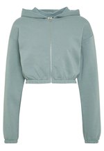 CROPPED ZIP HOODIE - Hoodie met rits - gray