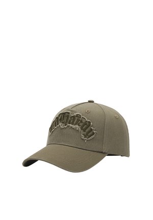 Ed Hardy, UNISEX DISTRESSED GOTHIC 6 PANEL CAP - Cap - green
