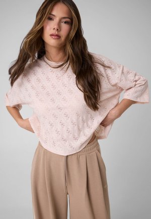 Guess, 4G-LOGO CROP-T-SHIRT - T-shirt à manches longues - rose