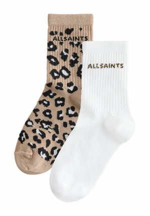 LOGO  2 PACK  . - Ponožky - white  leopard