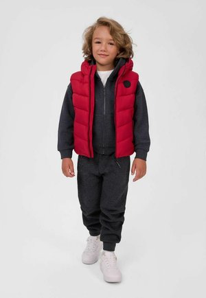MINOTI, V-QUILT WITH HOOD - WAISTCOAT - Veste sans manches - red