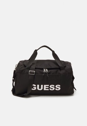 Guess MAXI LOGO  DUFFLE BAG UNISEX - Valigia - black