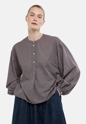 MANCHES LONGUES À CARREAUX - Blouse - bison