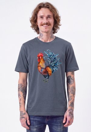 watapparel, GRIMMIGER GOCKEL UNISEX - T-shirt imprimé - blue grey