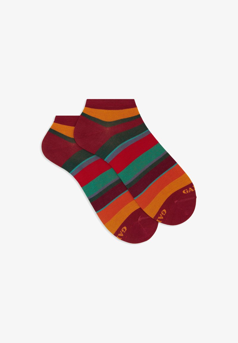 Gallo WITH STRIPES - Calze - carminio eucalipto