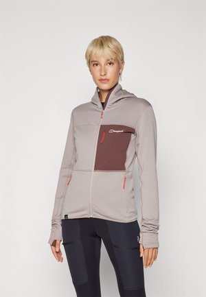RIDGE HIKER HOODY - Mikina so zipsom - taupe/cedar brown