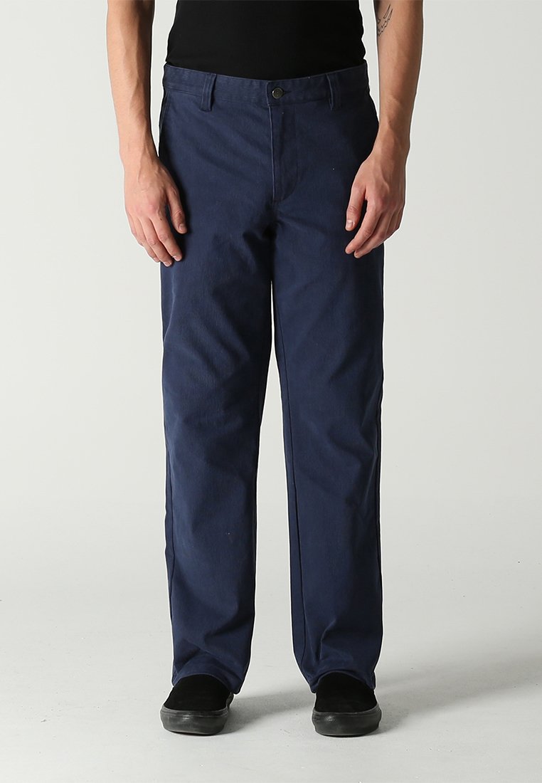 Former CRUX HERRINGBONE PANT - Nohavice - washed navy