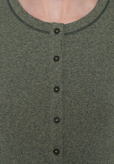 CLOSED PLACKET SHORT SLEEVE - Pamata T-krekls - forest green