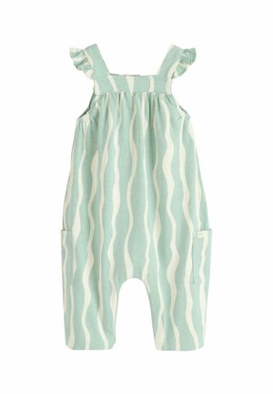 Next, LONG LEG ROMPER - Jumpsuit - sage green stripe
