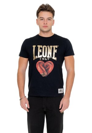 LEONE 1947, MAN T-SHIRT SHORT SLEEVES GRAPHICS - T-shirt imprimé - black