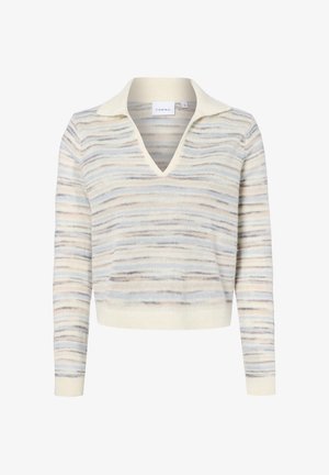 comma, COMMA STRICKPULLOVER - Pullover - ecru hellblau