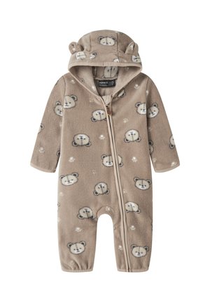 Name it NBNMEEKO FLEECE SUIT AOP UNISEX - Ολόσωμη φόρμα - silver mink