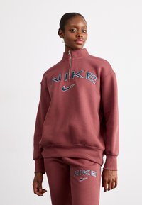 Nike Sportswear LOGO - Mikina - red sepia/platinum violet/armory navy