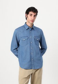 Tommy Hilfiger LIGHT WEIGHT WESTERN SHIRT UNISEX - Chemisier - light blue denim