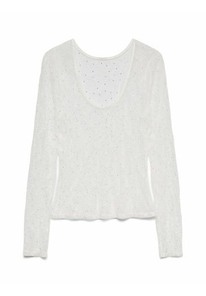 VMFRIGG - Tops ar garām piedurknēm - snow white