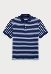 STRIPED SOFT COTTON POLO SHIRT - Polo - refined navy