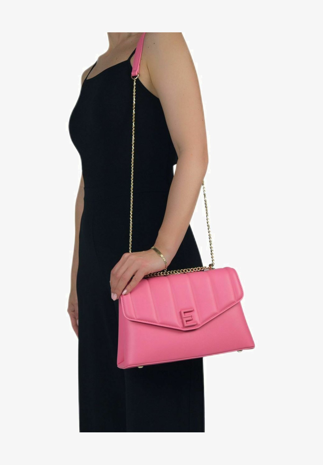 Oh My Pop! Popnut Borsa A Tracolla Rotonda Rosa - 18,5 Cm Con Finestra Trasparente E Tracolla A Catena