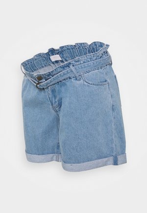 MLBARKA BELTED - Jeansshorts - blue denim