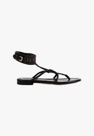 Fendi, Sandales tongs - black beige