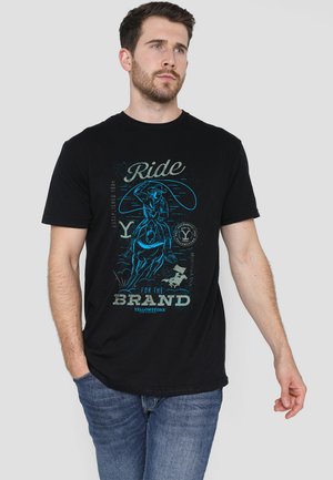 YELLOWSTONE RIDE FOR THE BRAND - Print T-shirt - black