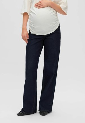 Vero Moda, WIDE-FIT JEANS VMMSANDIE-STRETCH WIDE LEG FIT - Coupe large - dark blue denim