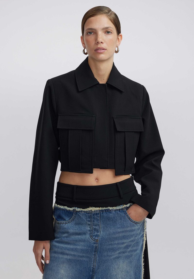 Ipekyol WIDE POCKET CROP - Lichte jas - black