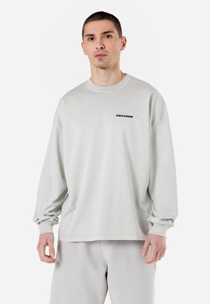 RUSK LOGO - Long sleeved top - vintage light grey,black