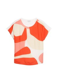 Blouse - red abstract flower