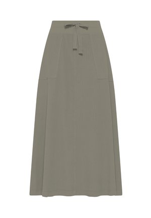Deha, VELVET SKIRT WITH DRAWSTRING WAIST - SKIRT - Gonna a campana - taupe