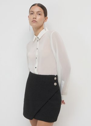 Calliope TWEED  - A-line skirt - nero