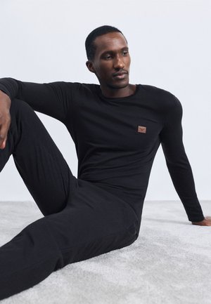 SLEEVE CREW NECK  - Maglia del pigiama - black