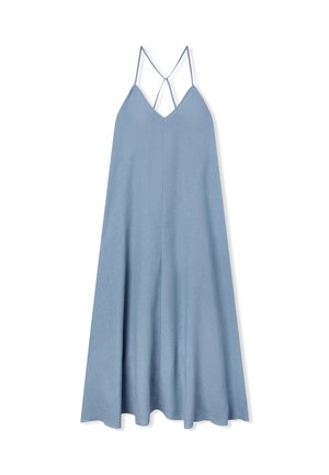 Terranova, LONG AND CROSSED STRAPS AT THE BACK - Vestito lungo - blu denim