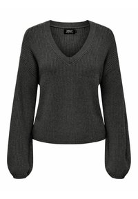 ONLY LOOSE FIT - Strickpullover - dark grey melange