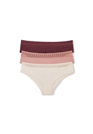 3 PACK  - Slip - red pink beige