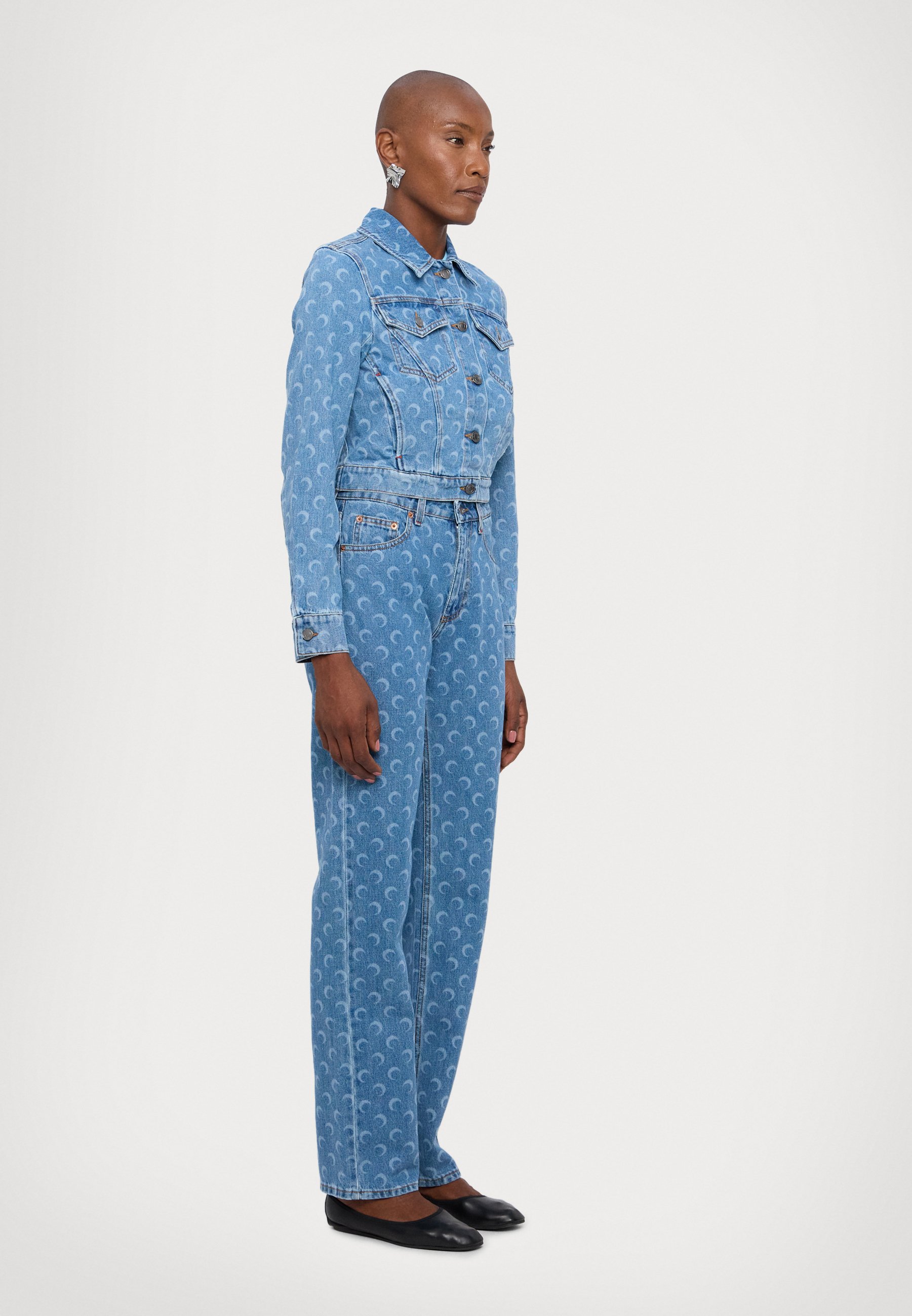 MARINE SERRE MOON LASER CROPPED JACKET - Denim jacket