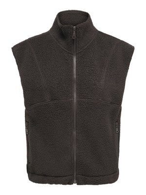 ONLY Play, ONPMON HN FZ SHORT TEDDY WAISTCOAT - Veste sans manches - chocolate torte