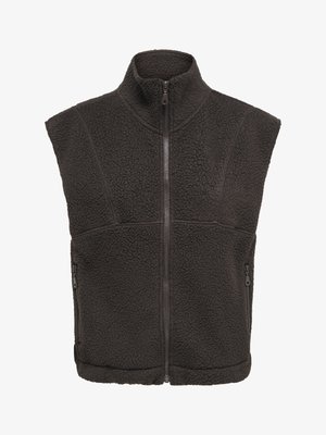 ONLY Play, ONPMON HN FZ SHORT TEDDY WAISTCOAT - Waistcoat - chocolate torte