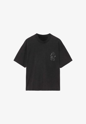 AllSaints, ROLLER SS CREW - Тениска с щампа - washed black