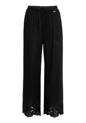 INFLUENCER, CUTWORK EMBROIDERED  - Pantalones - black