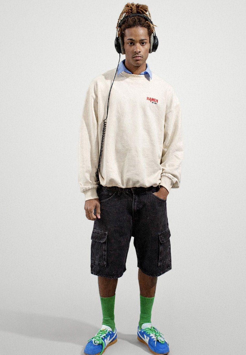 Kaotiko CREW RAMEN OSAKA UNISEX - Sweatshirt - ivory/off-white