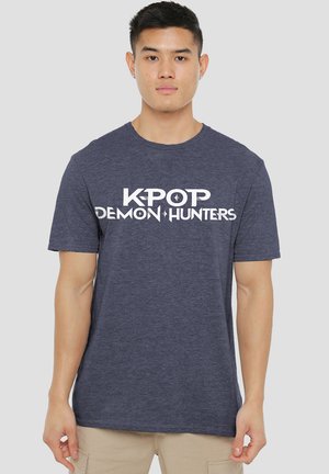 K POP DEMON HUNTERS - LOGO - T-Shirt print - mottled dark blue