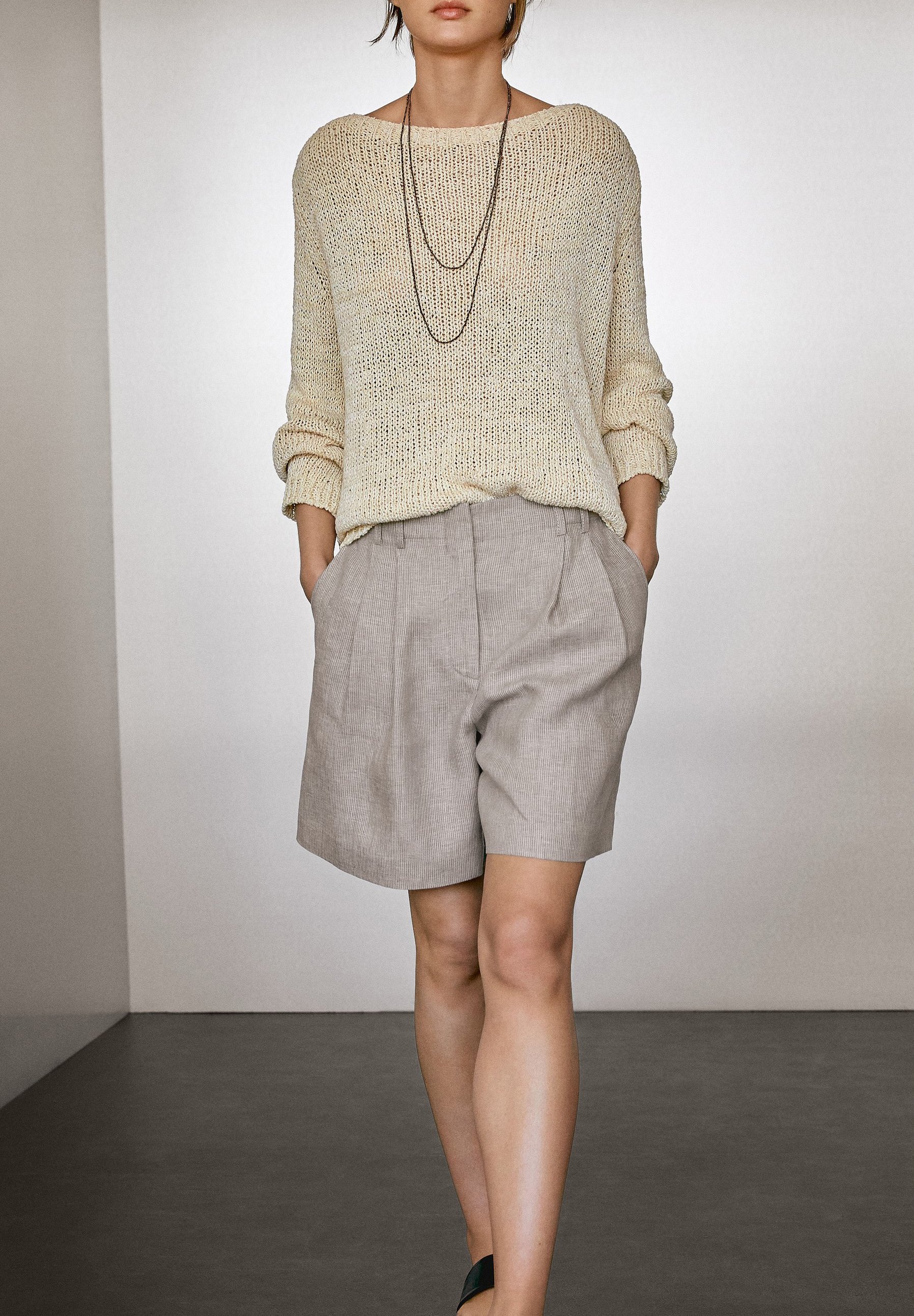 Massimo Dutti Shorts - beige - Zalando.co.uk