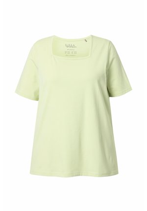 Ulla Popken, T-SHIRT, A-LINIE, CARREE-AUSSCHNITT, HALBARM - T-shirt basique - pistachio