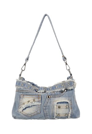 SHOULDER  - Taška s příčným popruhem - light blue