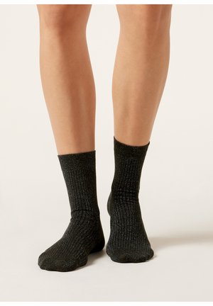 Calzedonia GLITTER - Socks - nero antracite