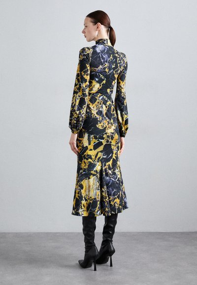 Roberto Cavalli DRESS - Φόρεμα από ζέρσεϊ - nero/giallo