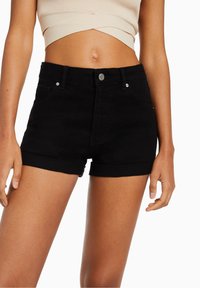 Bershka Farkkushortsit - black