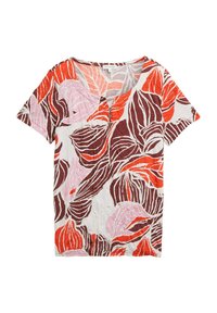 CRINKLE MIT MUSTER - Triko s potiskem - red cut leaves design