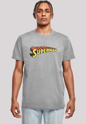 DC COMICS SUPERHELDEN SUPERMAN TELESCOPIC CRACKLE - Print T-shirt - heather grey